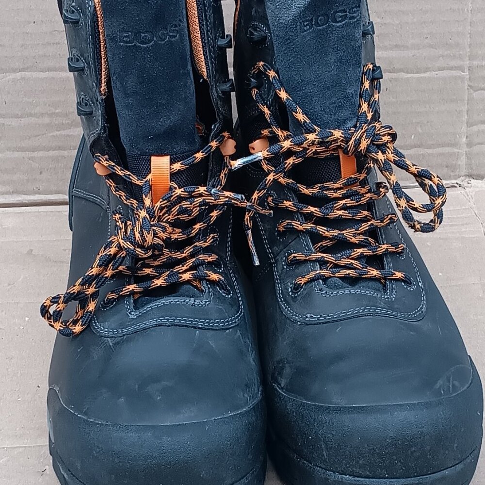 Bogs Bedrock Shell 8" Comp Black Leather Toe Boots Mens Waterproof Size 15 - Picture 2 of 6
